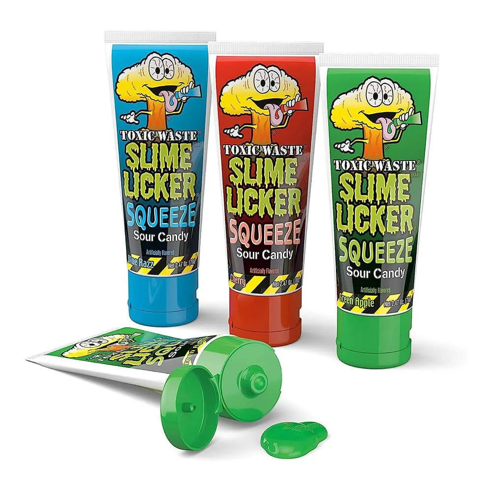 Toxic Waste Slime Licker Squeeze Candy: 12-Piece Display