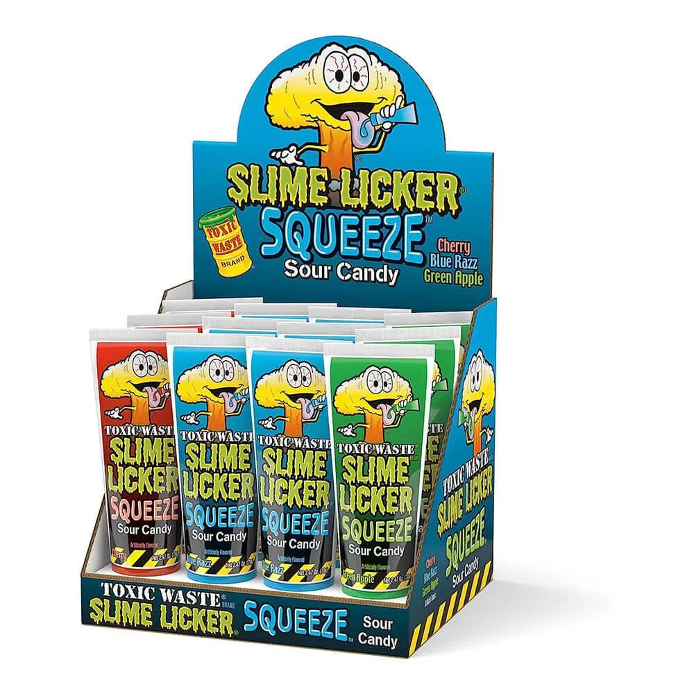 Toxic Waste Slime Licker Squeeze Candy: 12-Piece Display