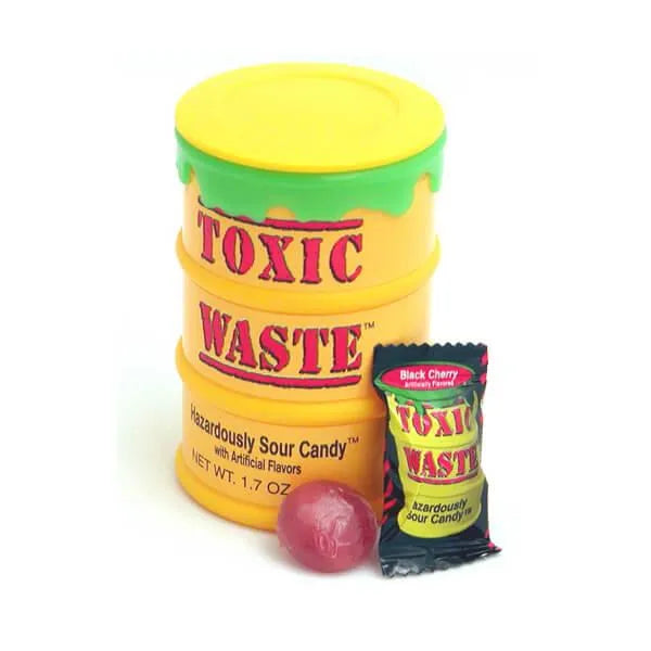 Toxic Waste Sour Candy Drums: 12-Piece Display