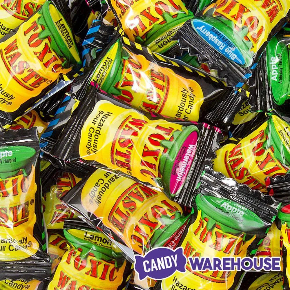 Toxic Waste Sour Candy Packs: 1000-Piece Bag