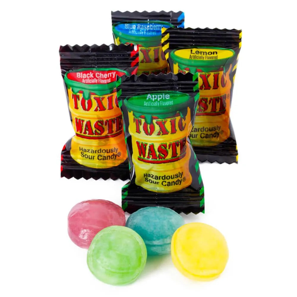 Toxic Waste Sour Candy Packs: 240-Piece Tub