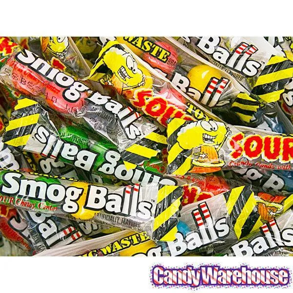 Toxic Waste Sour Smog Balls Candy Packs: 240-Piece Bag