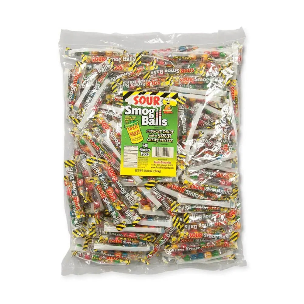 Toxic Waste Sour Smog Balls Candy Packs: 240-Piece Bag