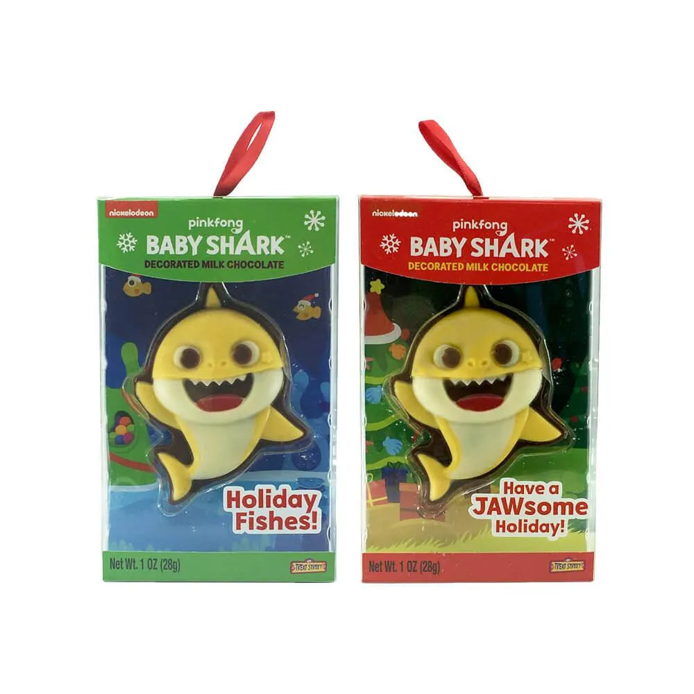 Treat Street Baby Shark Chocolate Tree Hangers: 12-Piece Box