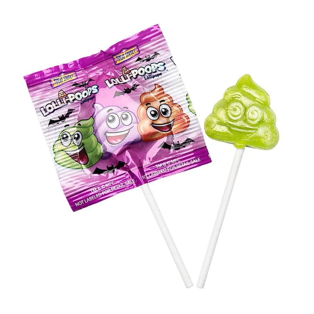 Treat Street Lolli-Poops Halloween Emoji Poop Lollipops: 60-Piece Bag