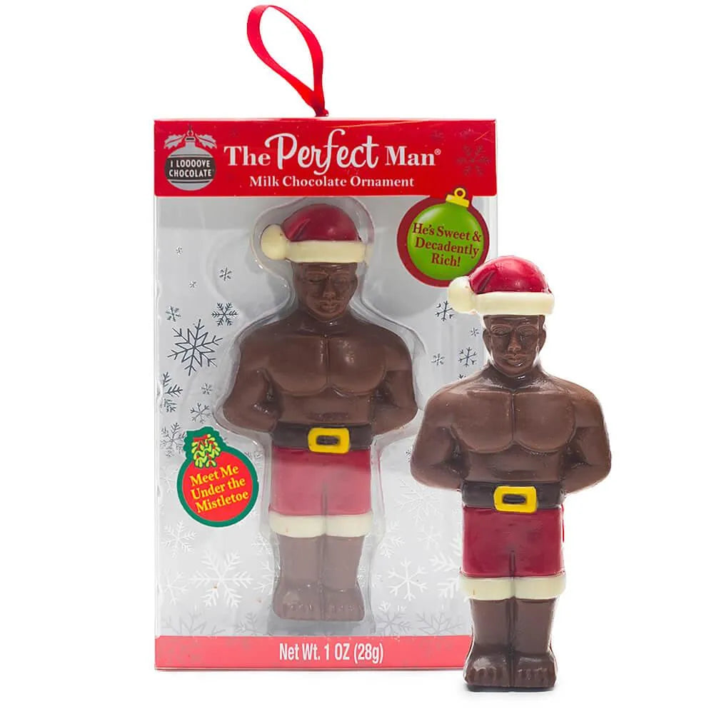 Treat Street Perfect Man 1-Ounce Chocolate Christmas Ornament