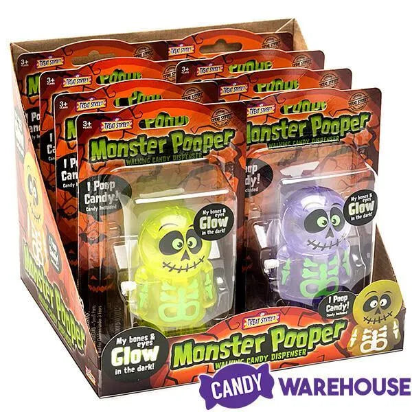 Treat Street Wind-up Halloween Glow-In-the-Dark Monster Candy Poopers: 8-Piece Set