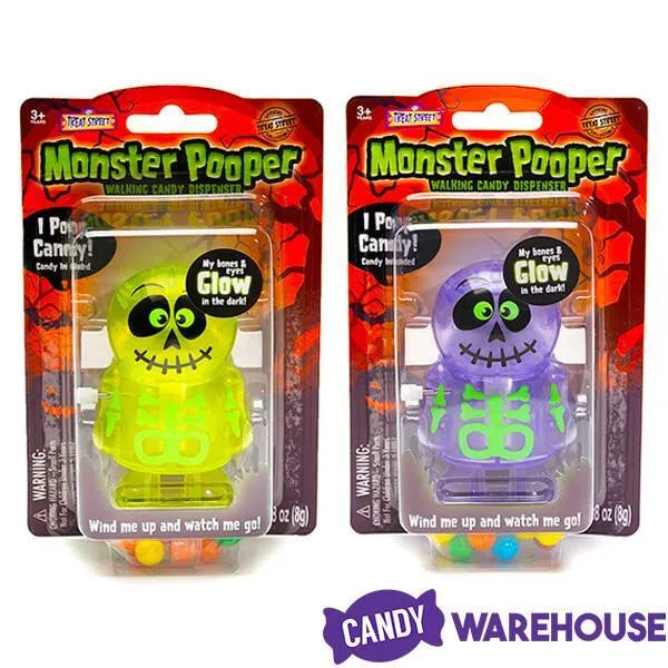 Treat Street Wind-up Halloween Glow-In-the-Dark Monster Candy Poopers: 8-Piece Set