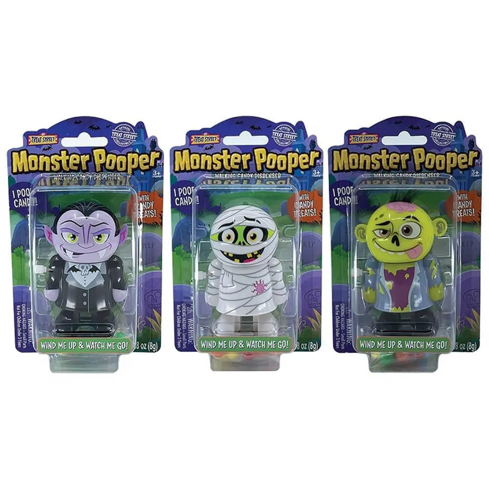 Treat Street Wind-up Halloween Monster Candy Poopers: 8-Piece Set