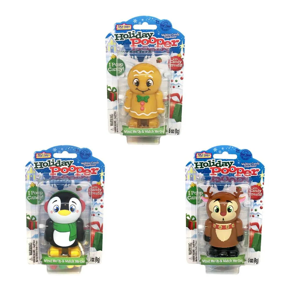 Treat Street Wind-up Holiday Candy Poopers: 8-Piece Set