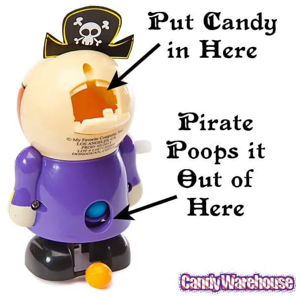 Treat Street Wind-up Pirate Candy Poopers: 3-Piece Set