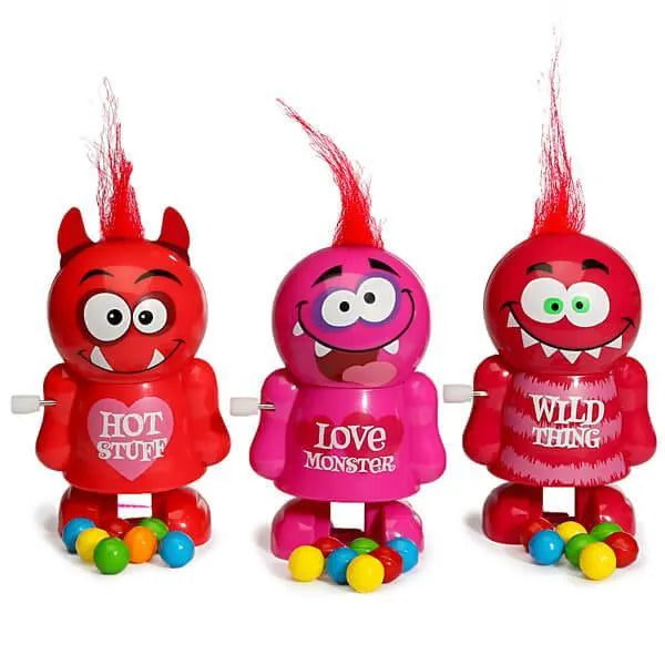 Treat Street Wind-up Valentine Love Monster Candy Poopers: 8-Piece Set