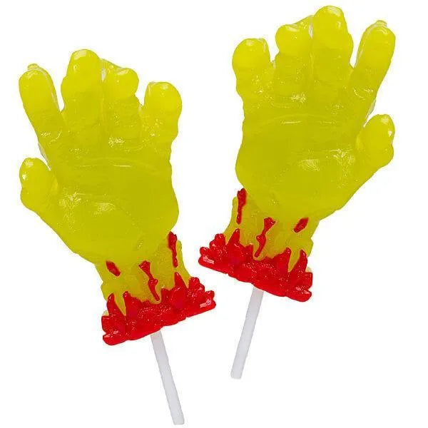 Treat Street Zombie Hand Gummy Lollipops: 12-Piece Box