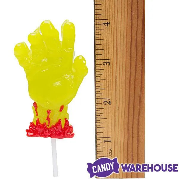 Treat Street Zombie Hand Gummy Lollipops: 12-Piece Box