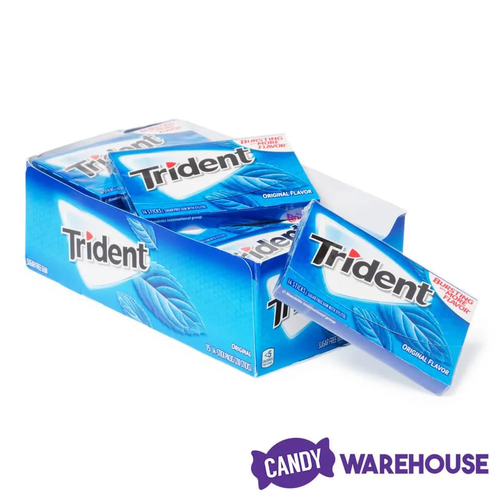 Trident Original Flavor Sugar Free Gum: 15-Piece Box