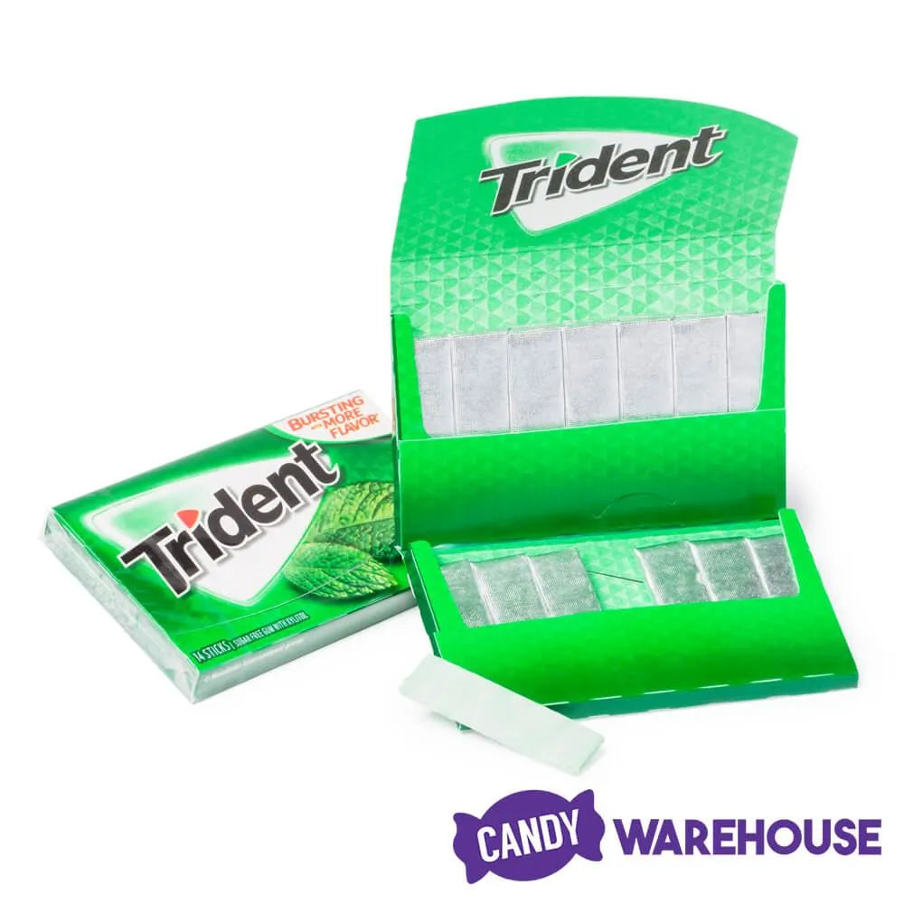 Trident Spearmint Sugar Free Gum: 15-Piece Box