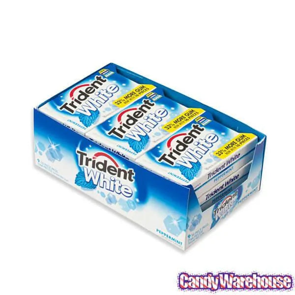 Trident White Peppermint Sugar Free Gum Packs: 9-Piece Box