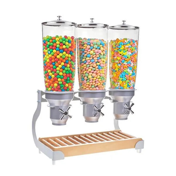 Triple Cylinder Tabletop Candy Dispenser: 1.4 Gallon