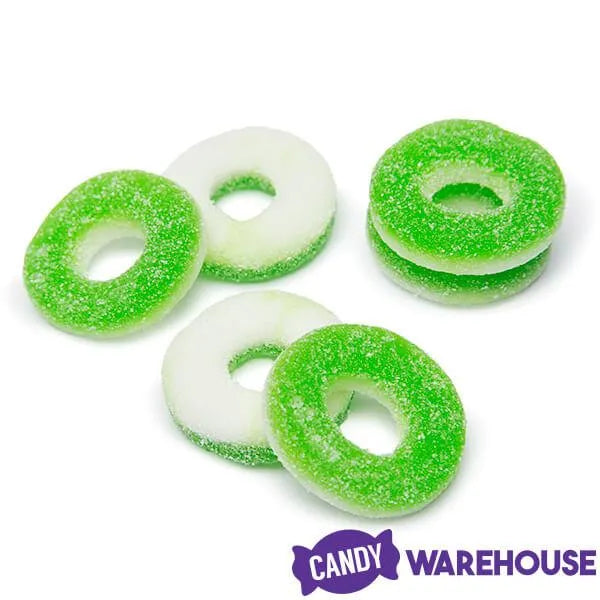 Trolli Apple O's Green Apple Gummy Rings Candy: 3LB Box