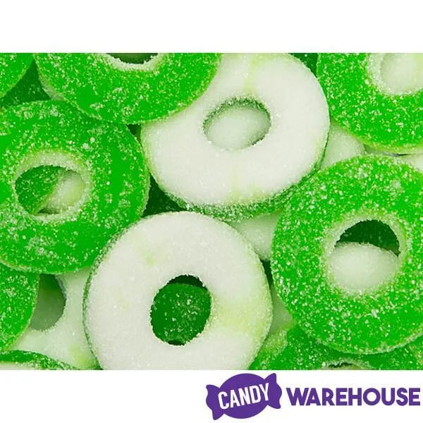 Trolli Apple O's Green Apple Gummy Rings Candy: 3LB Box