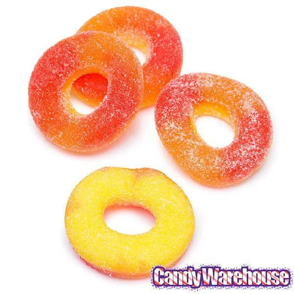 Trolli Peachie O's Peach Gummy Rings: 3LB Case