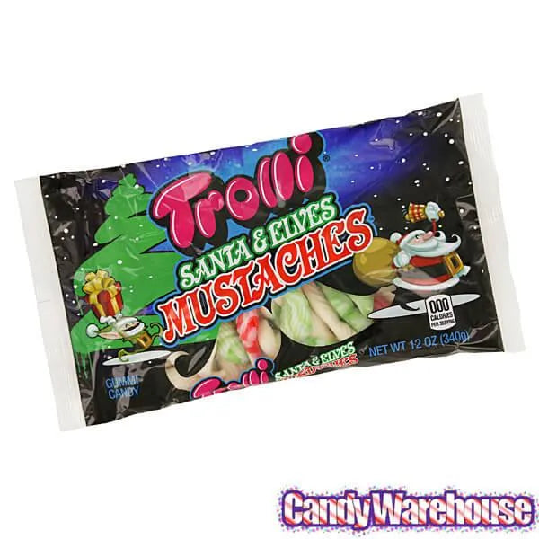 Trolli Santa & Elves Gummy Mustache Candy: 40-Piece Bag