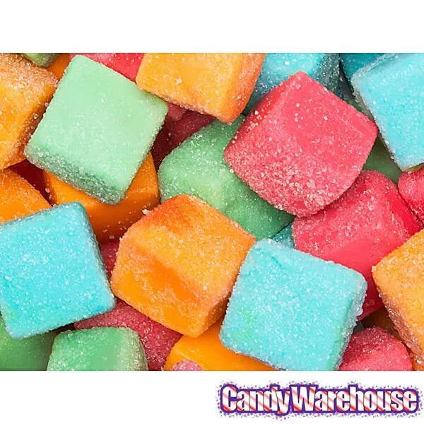 Trolli Sour Brite Blasts Gummy Juicy Exploding Candy Cubes: 3LB Box