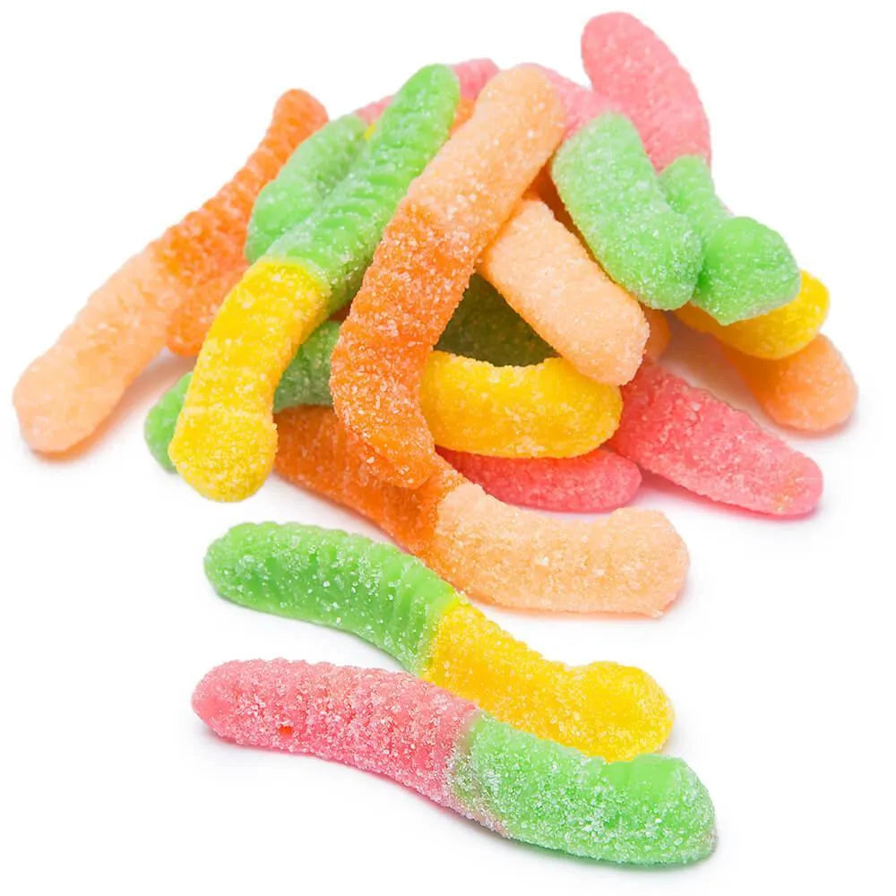 Trolli Sour Brite Crawlers Gummy Worms Candy - Tropical: 3.75LB Box