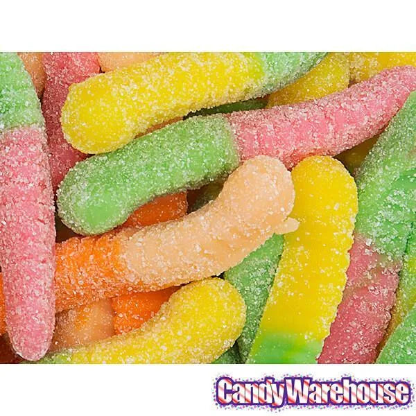 Trolli Sour Brite Crawlers Gummy Worms Candy - Tropical: 3.75LB Box