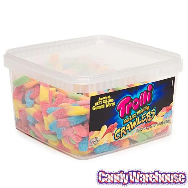 Trolli Sour Brite Crawlers Gummy Worms - Large: 63.5-Ounce Tub