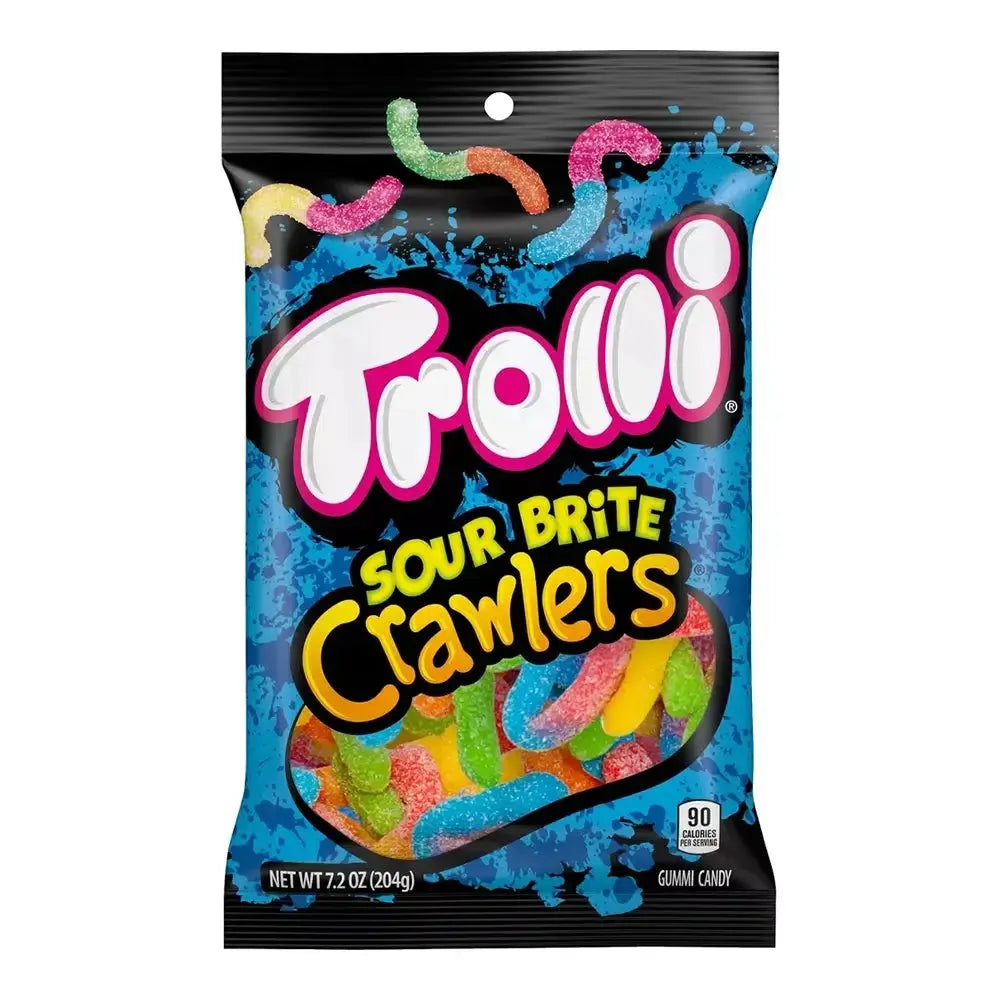 Trolli Sour Brite Crawlers Gummy Worms - Original: 7.2-Ounce Bag