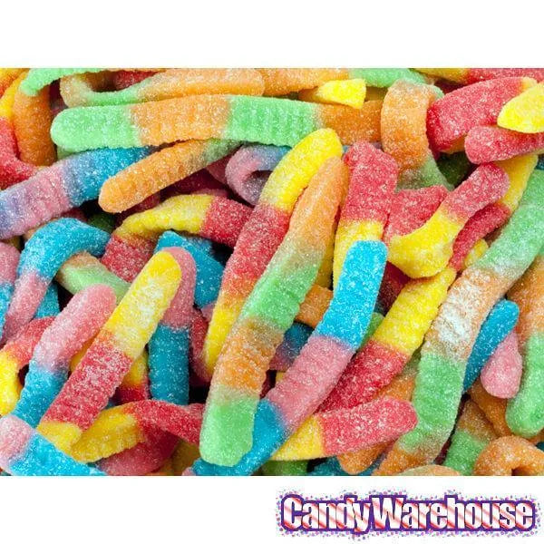 Trolli Sour Brite Crawlers Minis Gummy Worms 3.5-Ounce Packs: 12-Piece Box