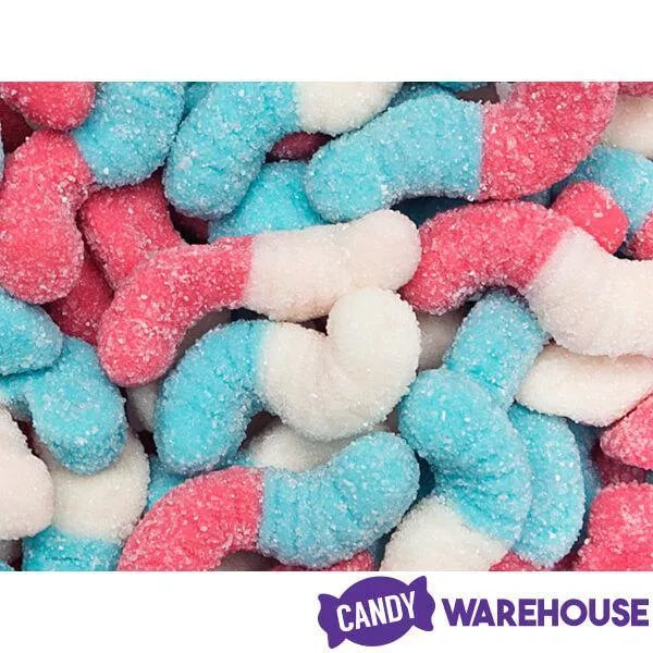 Trolli Sour Brite Crawlers Minis Gummy Worms - Red, White, and Awesome: 9-Ounce Bag