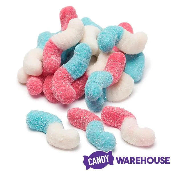 Trolli Sour Brite Crawlers Minis Gummy Worms - Red, White, and Awesome: 9-Ounce Bag