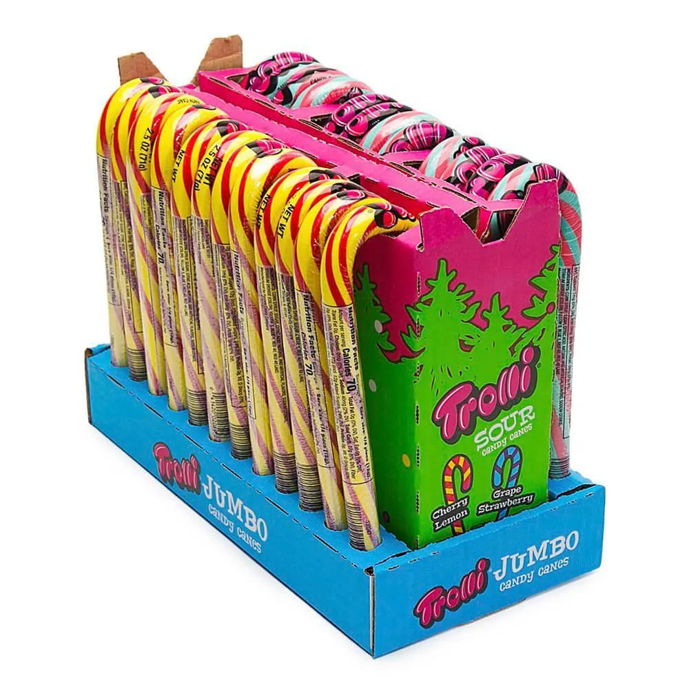 Trolli Sour Brite Giant Candy Canes: 24-Piece Display