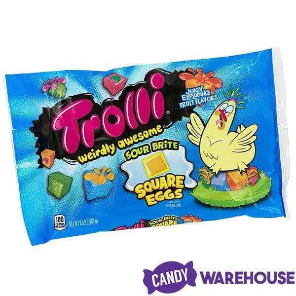 Trolli Sour Brite Square Eggs Gummy Candy: 9.5-Ounce Bag