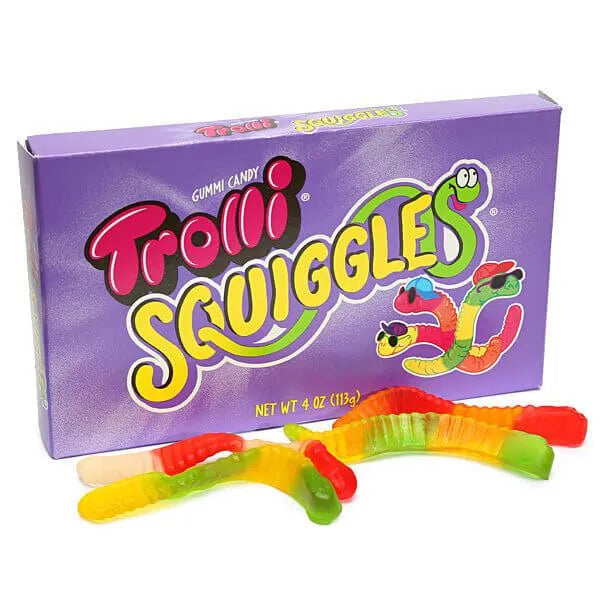 Trolli Squiggles Gummy Worms 4-Ounce Theater Boxes: 12-Piece Case