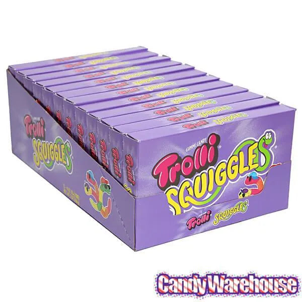 Trolli Squiggles Gummy Worms 4-Ounce Theater Boxes: 12-Piece Case