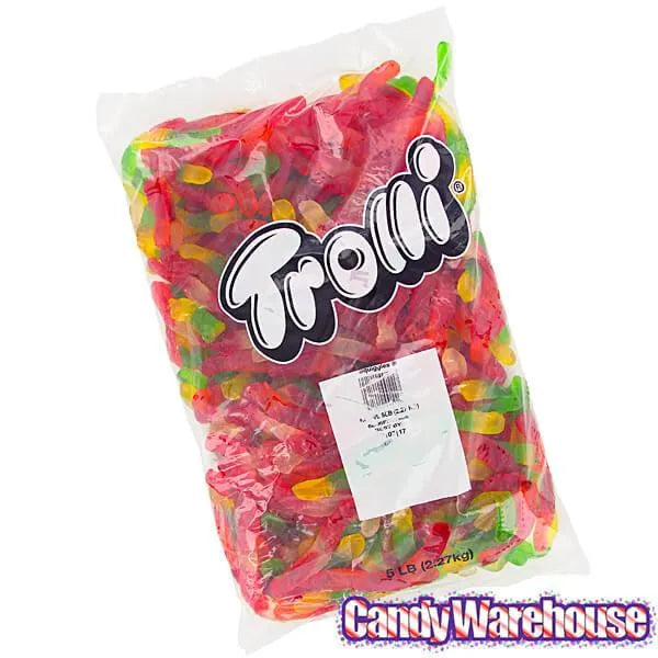 Trolli Squiggles Gummy Worms Candy: 5LB Bag