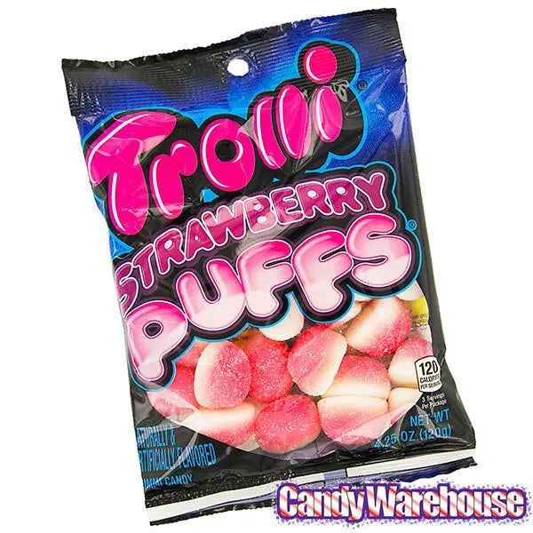 Trolli Strawberry Puffs Gummy Candy: 3LB Box