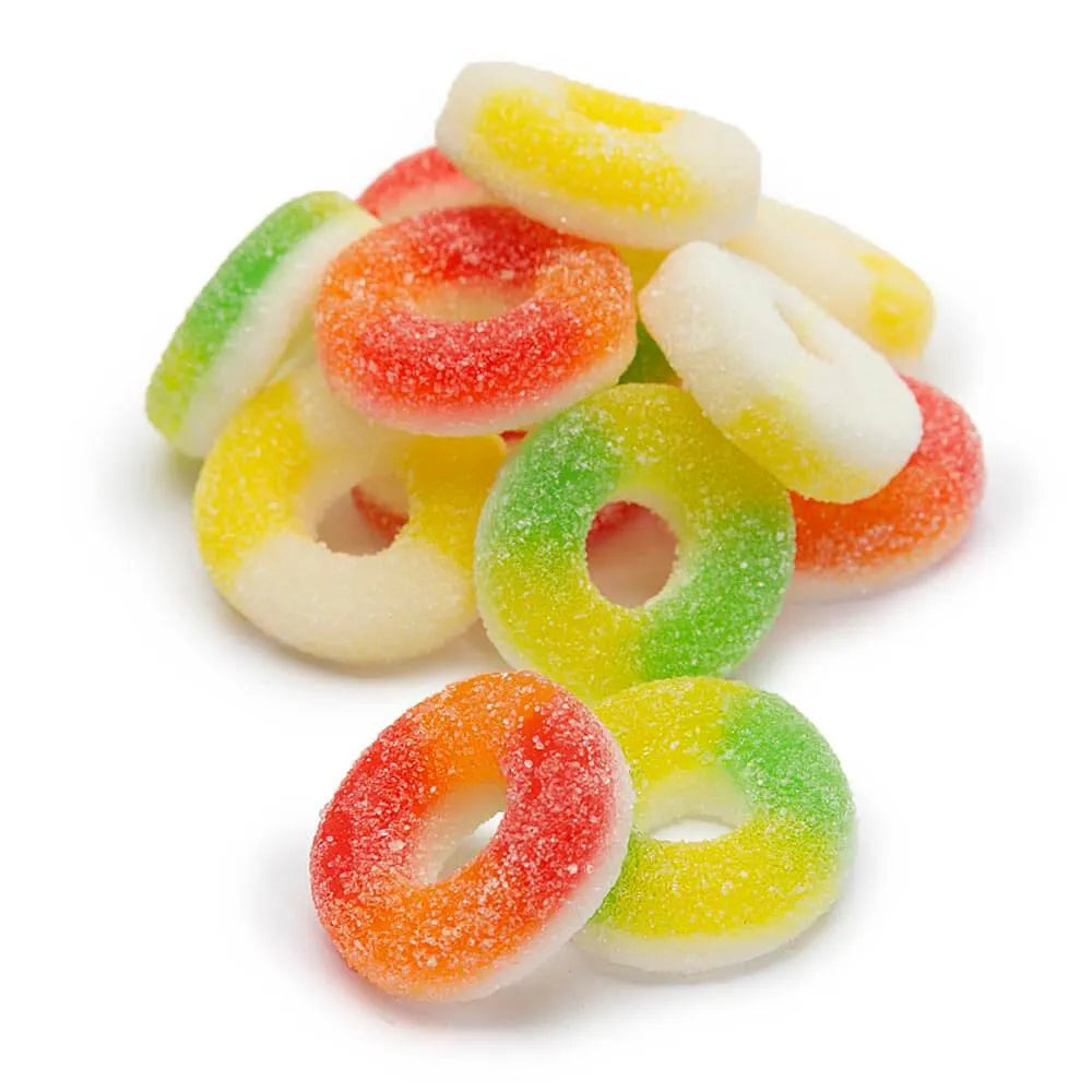 Trolli Tropic O's Assorted Gummy Rings Candy: 3LB Box