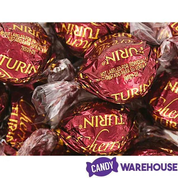 Turin Brandy Liquor Filled Dark Chocolate Cherries: 20-Piece Tube