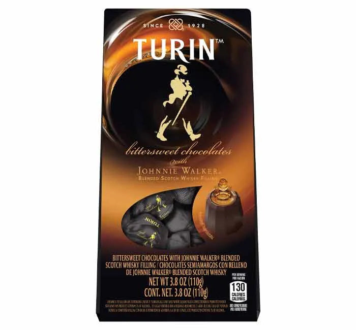 Turin Johnnie Walker Liquor Filled Dark Chocolates: 12-Piece Case