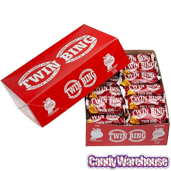 Twin Bing Cherry Candy Bars: 36-Piece Box