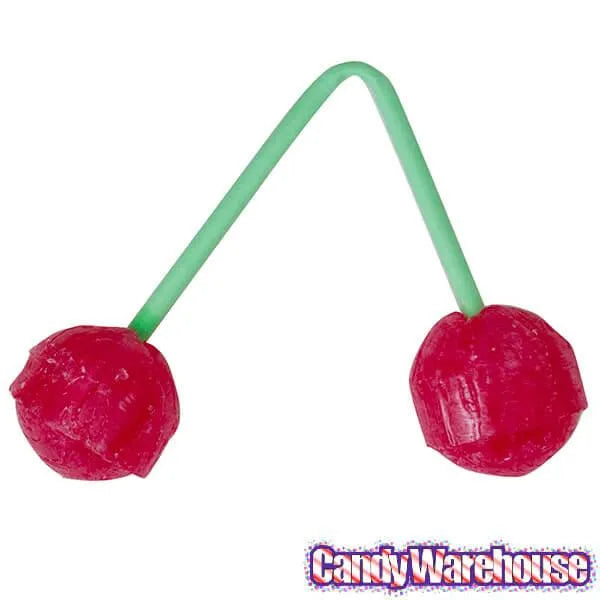 Twin Cherry Lollipops: 48-Piece Tub