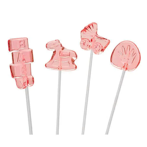 Twinkle Candy Baby Shower Lollipops - Pink: 60-Piece Bag