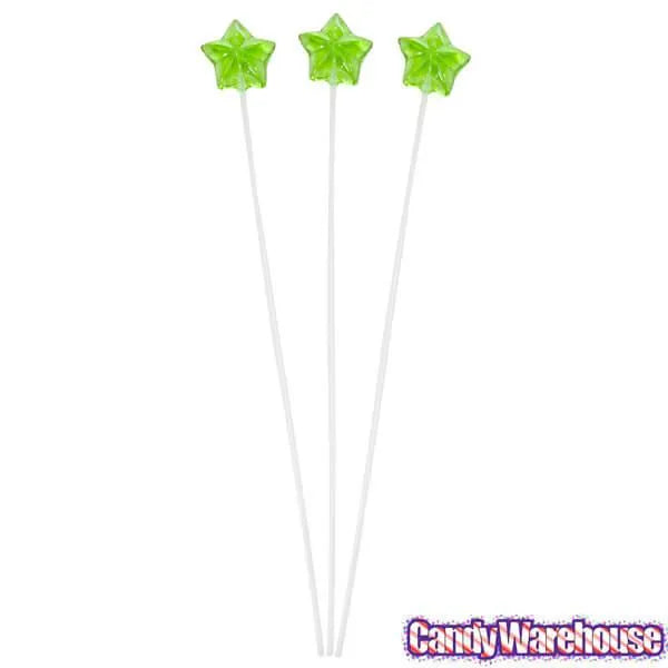 Twinkle Candy Star Lollipops - Green: 120-Piece Bag