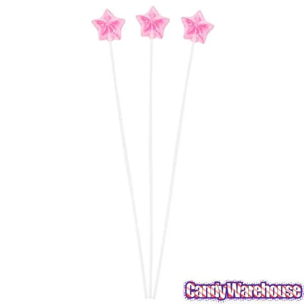 Twinkle Candy Star Lollipops - Pink: 120-Piece Bag