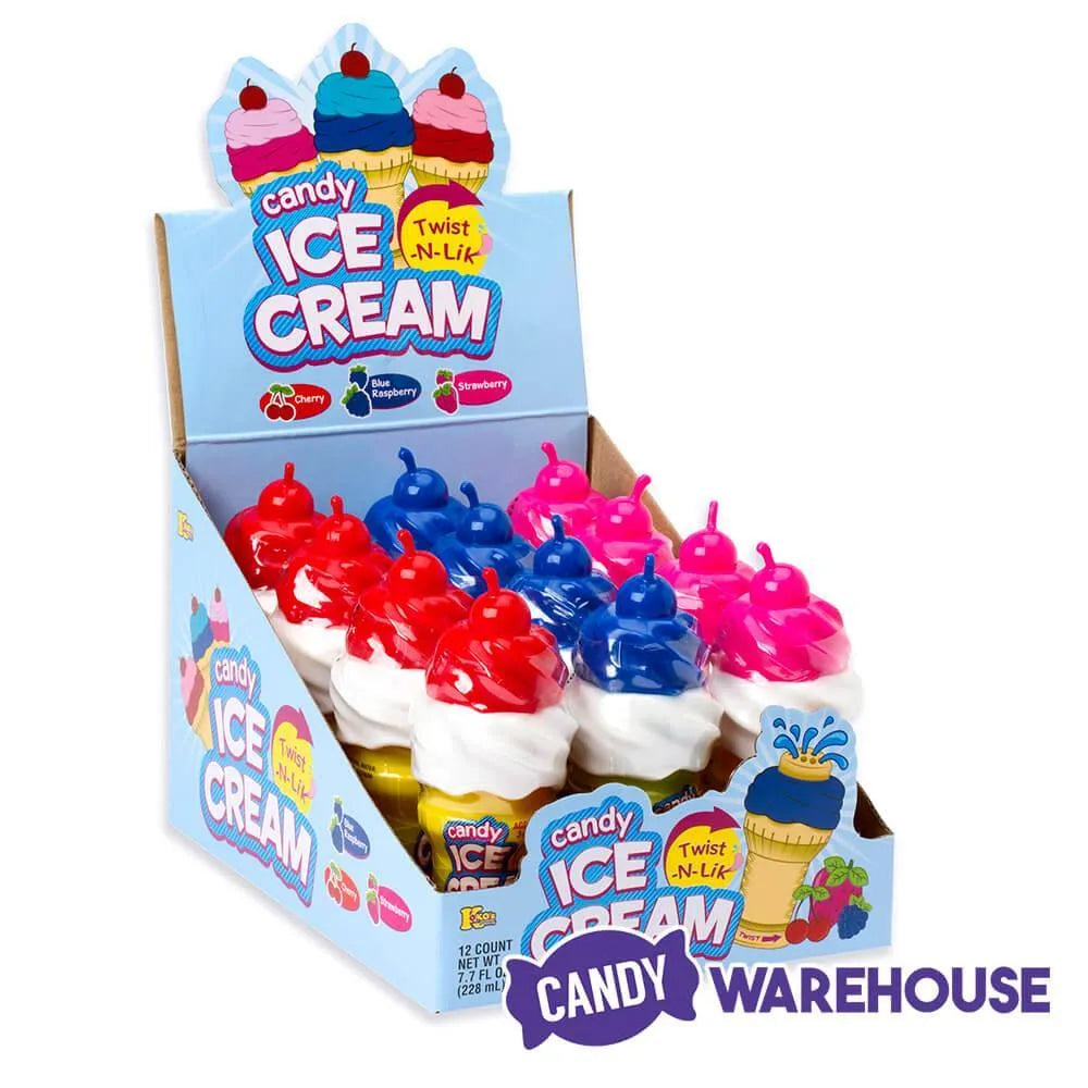 Twist-n-Lik Ice Cream Candy Dispensers: 12-Piece Box