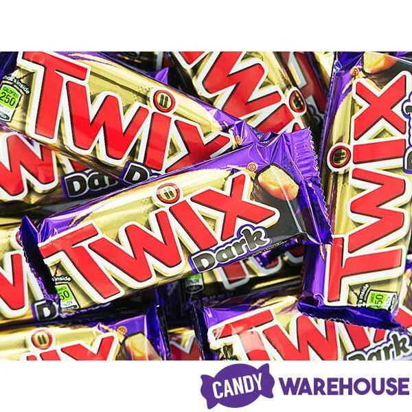 Twix Dark Chocolate Candy Bars: 36-Piece Box